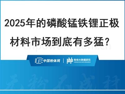 PPT：2025年的磷酸锰铁锂正极材料市场到底有多猛？