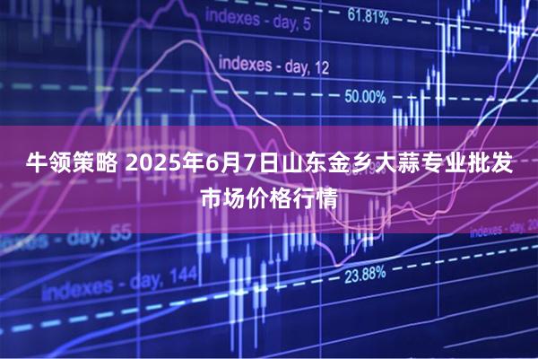 牛领策略 2025年6月7日山东金乡大蒜专业批发市场价格行情
