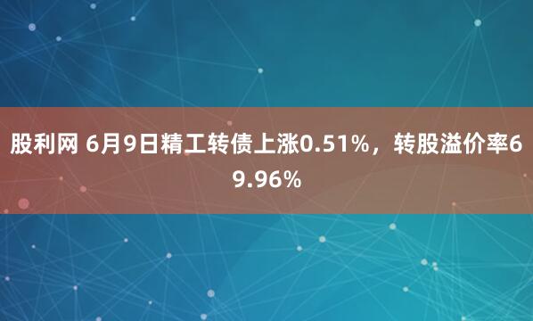 股利网 6月9日精工转债上涨0.51%，转股溢价率69.96%