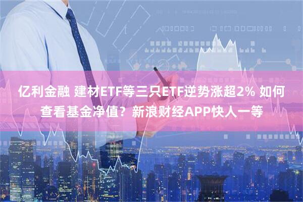 亿利金融 建材ETF等三只ETF逆势涨超2% 如何查看基金净值？新浪财经APP快人一等